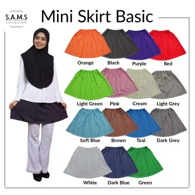 Mini skirt basic muslimah sporty