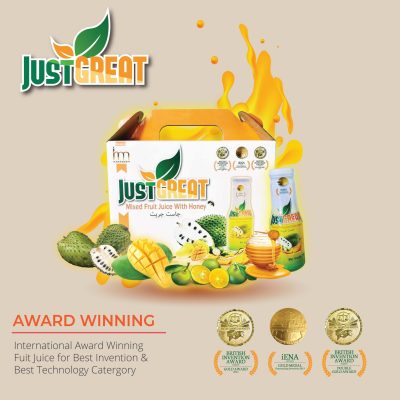 JustGreat Mixed Fruit With Honey 1 Pack Of Three Bottles(250ml Perbottle)