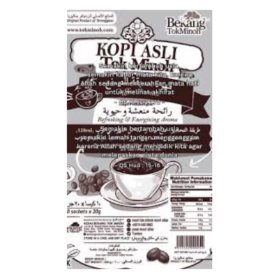 Tomino Original Black Coffee (120gm) by Kedai Bekang Tok Minoh