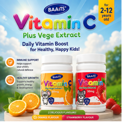 BAAiTS Children’s Multivitamin Tablets – Orange & Strawberry by I Medikel Pharmacy