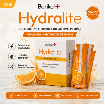 Hydralite Orange electrolyte hydration drink with 625ml hydration per sachet