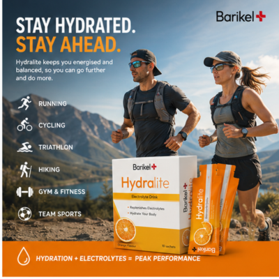Hydralite electrolyte drink for runners, hikers, cyclists and active outdoor enthusiasts